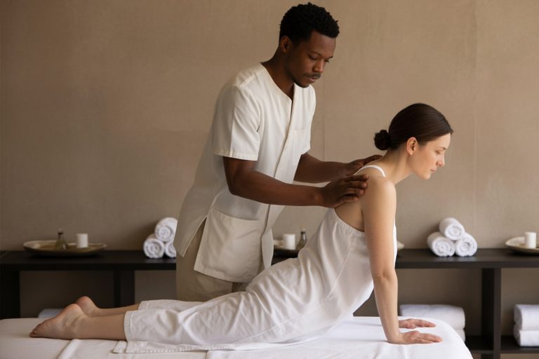 Massage therapy session at Healing Hands Holistic Care