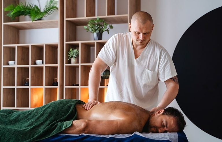 Massage therapy session at Healing Hands Holistic Care