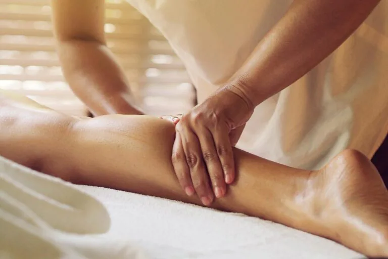Lymphatic drainage massage session